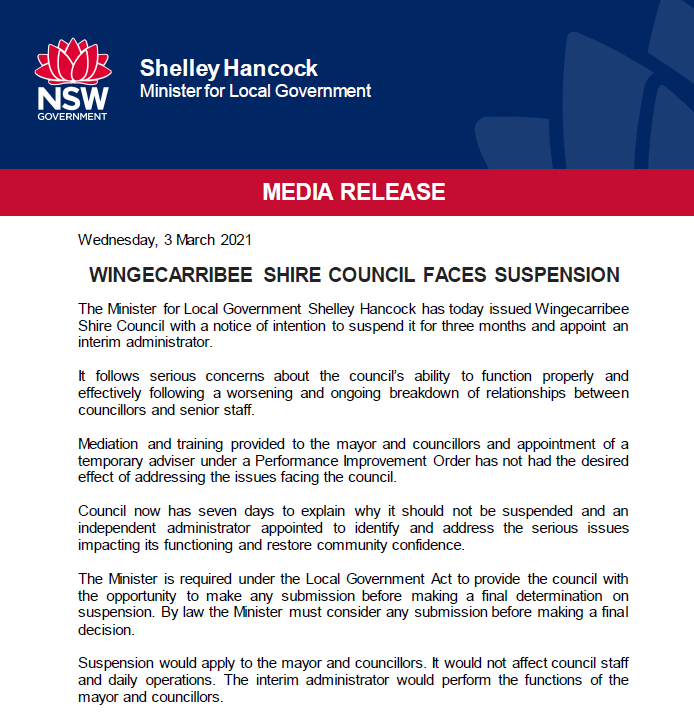 Wingecarribee Shire Council corruption.png