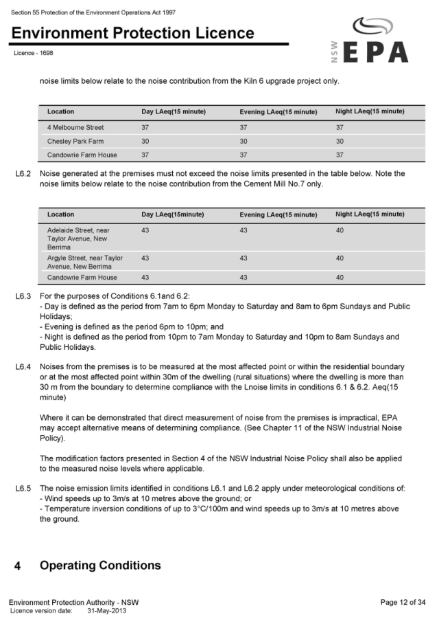 Boral Cement is in breach of their EPA license.