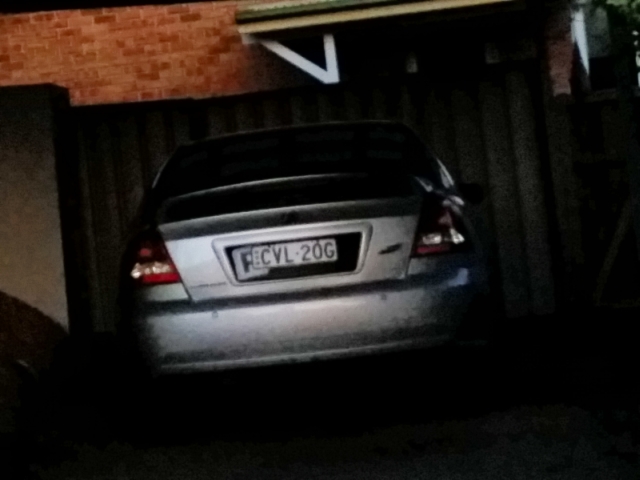New Berrima Hoon thinks he's a rally driver. License plate CVL 20G