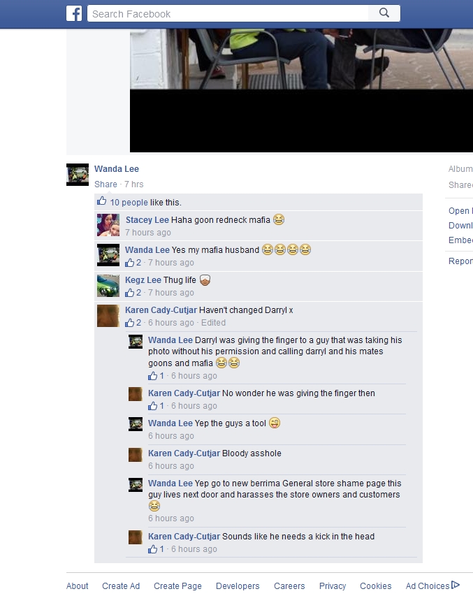 zionist Karen Hanratty family of criminals, show their true colours against whistleblowers