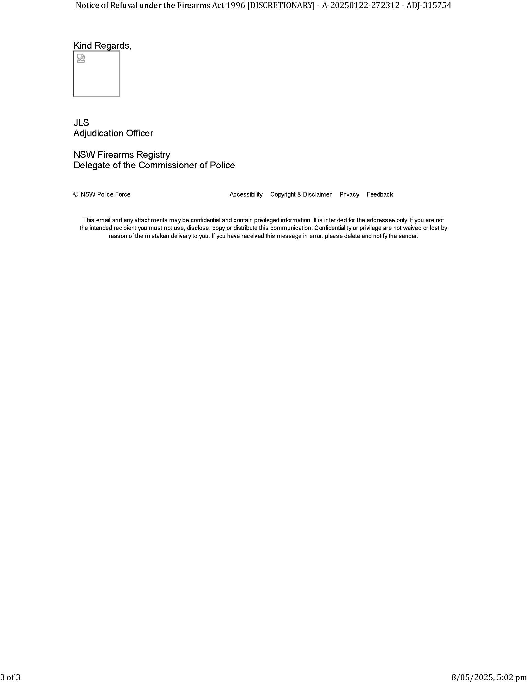 Notice of Refusal under the Firearms Act 1996 [DISCRETIONARY] - A-20250122-272312 - ADJ-315754_Page_3.jpg